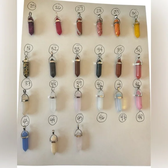 Hexagonal Stone or Crystal Pendant on 925 Sterling Silver Chain. - Picture 10 of 16